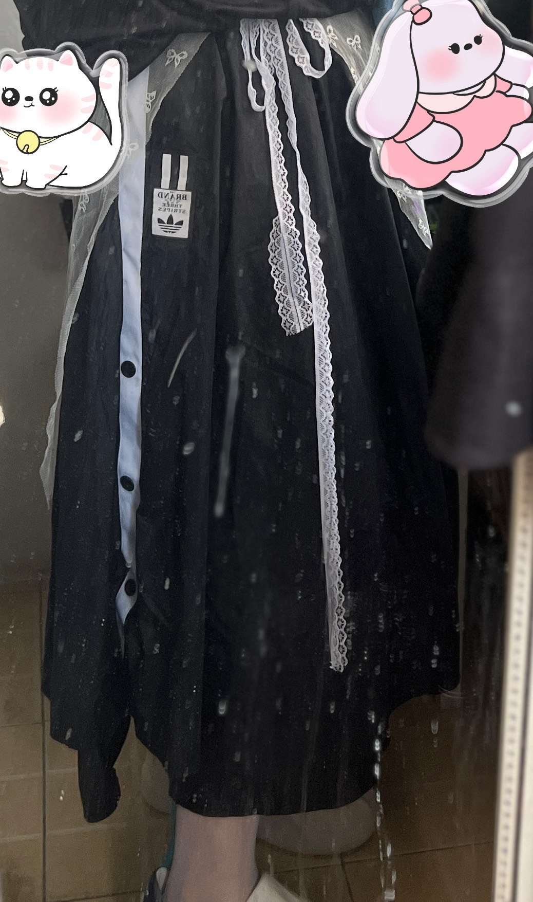 custom review-Adidas Originals ADIBREAK Повседневная Длинная Юбка Женская Черная