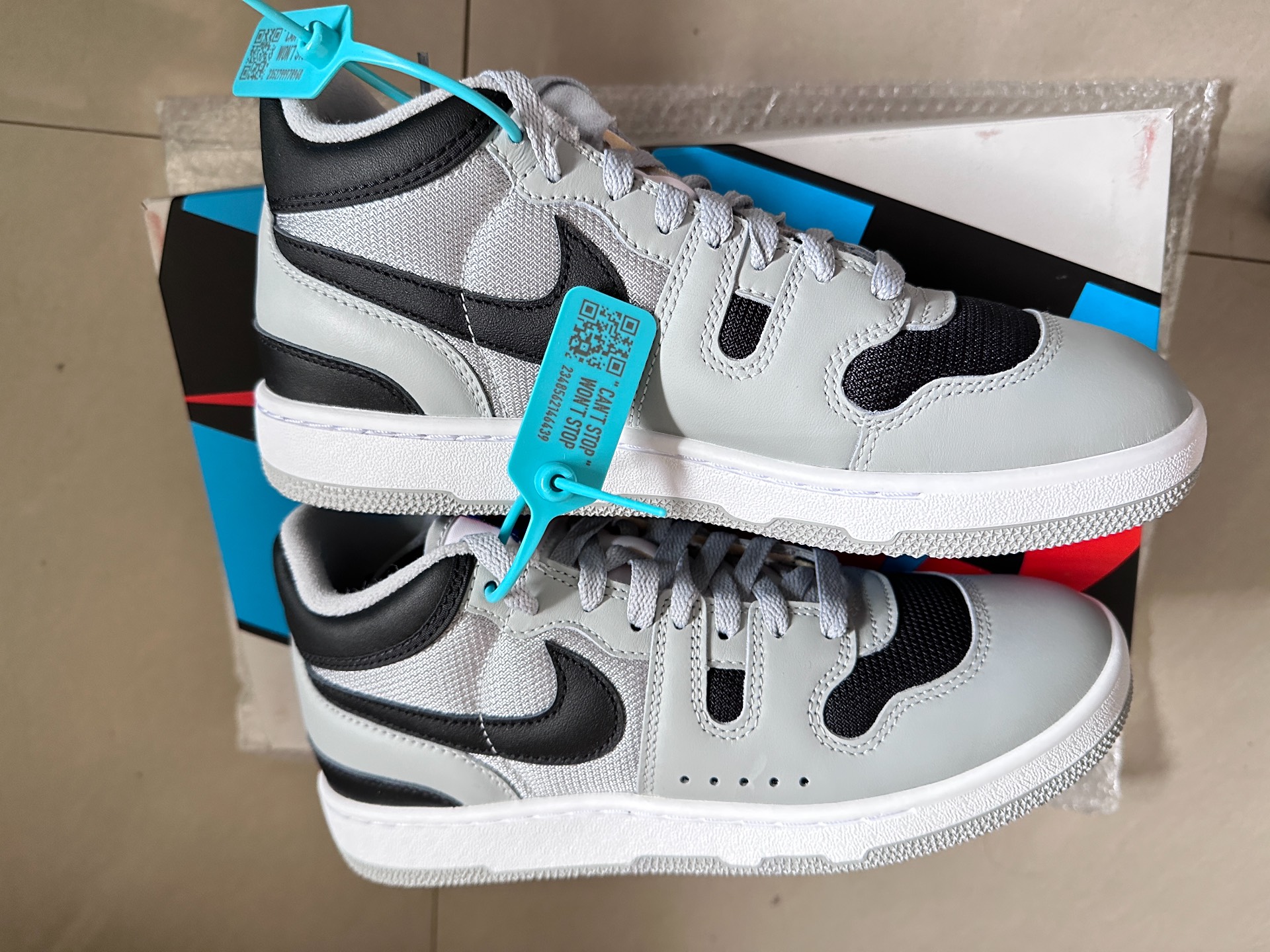 custom review-Nike Mac Attack QS SP OG Амортизация Устойчивый к истиранию Дышащий Низкий Верх Скейтборд Кроссовки Унисекс Серый Черный