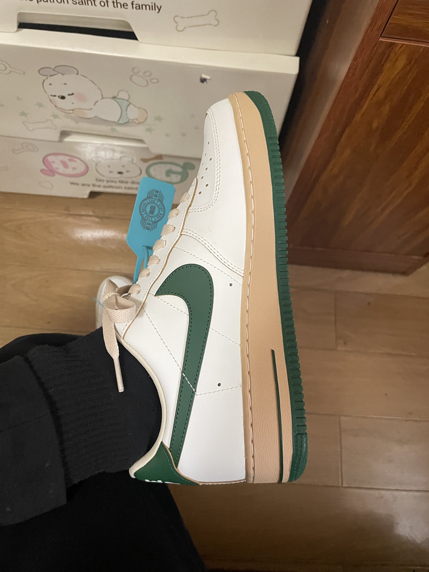 custom review-Nike Air FORCE 1 Low Топ Скейтборд Кроссовки Женские Белый Зеленый