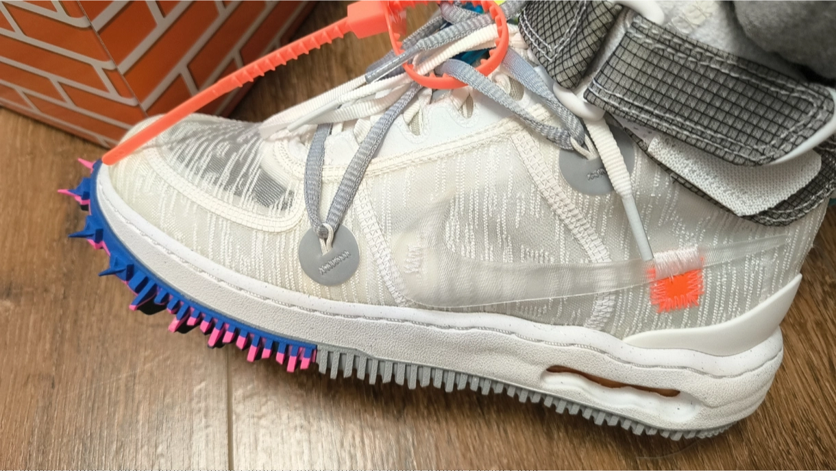 custom review-Off Белый x Nike Air FORCE 1 SP MID Топ Скейтборд Кроссовки Унисекс Белый