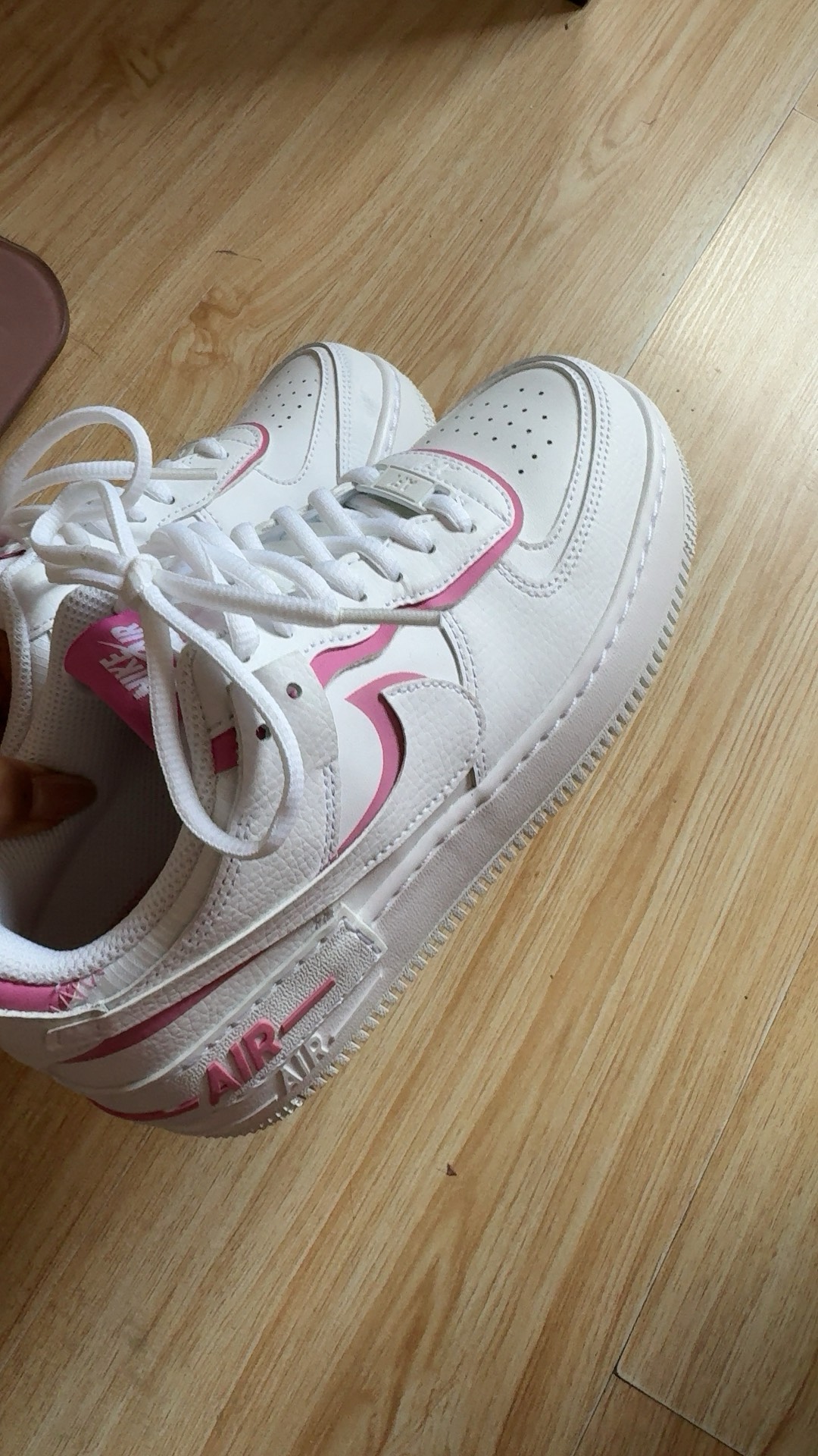 custom review-Nike Air Force 1 Shadow Low Топ Скейтборд Кроссовки Женские Розовые Белые