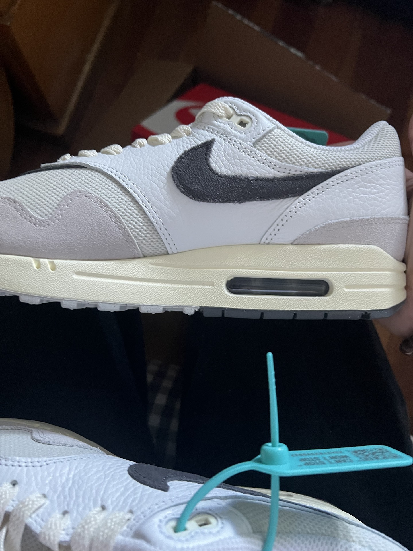 custom review-Nike Air Max 1 Low Топ Повседневные Беговые Кроссовки Мужские Белый Серый Черный