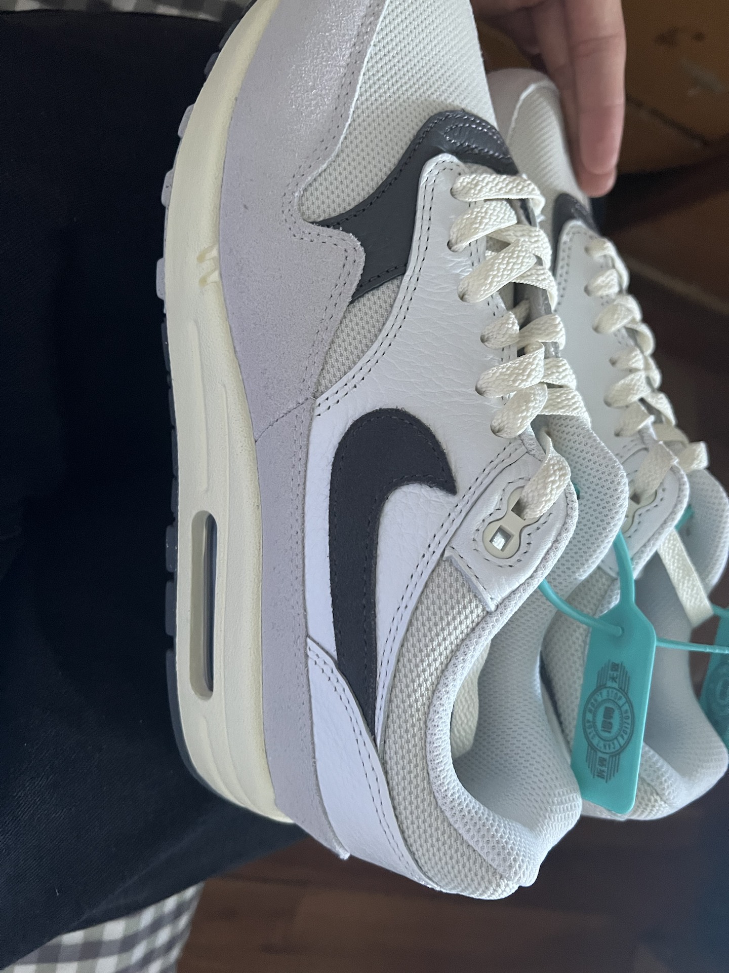 custom review-Nike Air Max 1 Low Топ Повседневные Беговые Кроссовки Мужские Белый Серый Черный