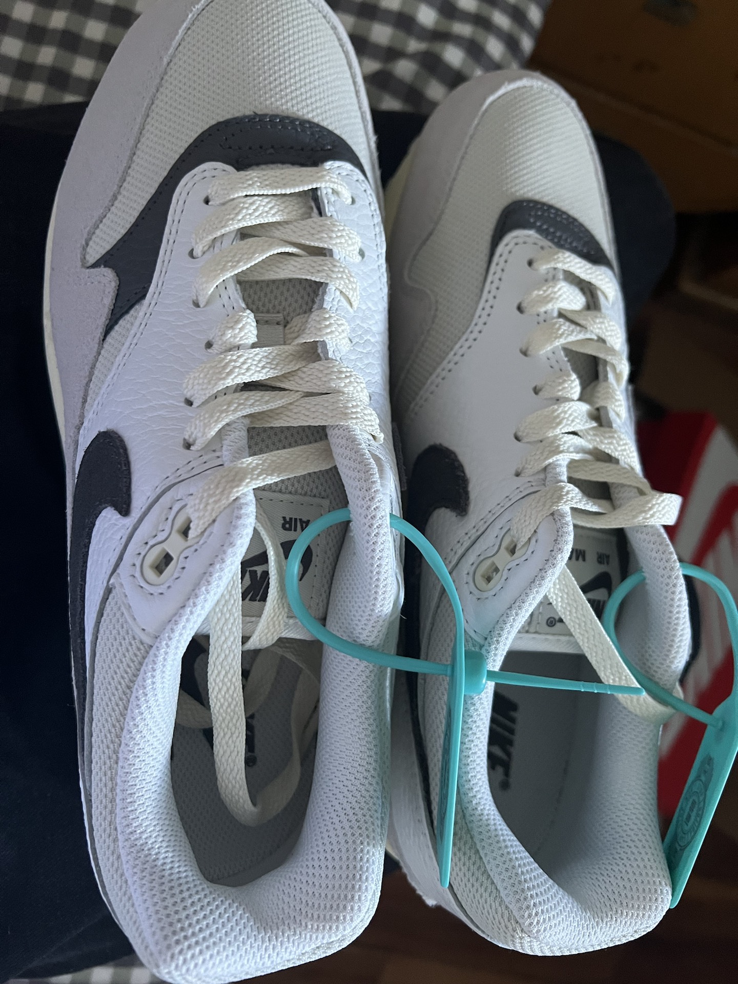 custom review-Nike Air Max 1 Low Топ Повседневные Беговые Кроссовки Мужские Белый Серый Черный