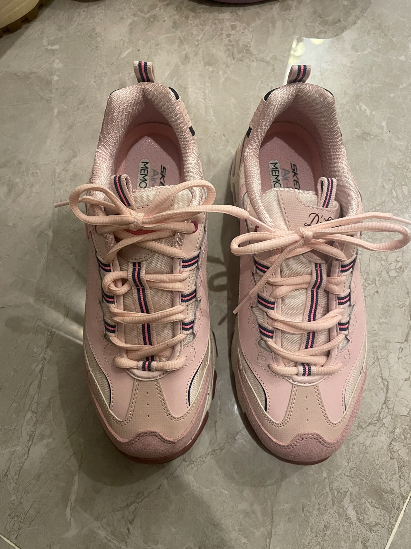 custom review-Skechers D'LITES 1,0 Low Топ Повседневная обувь Женская Розовая