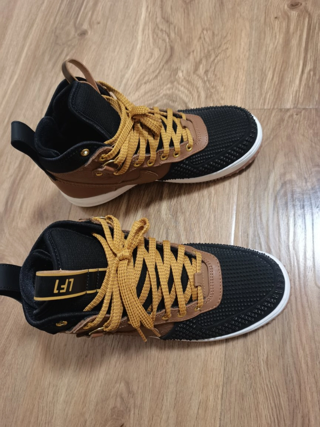 custom review-Nike Lunar Force 1 Slip-on Устойчивый к истиранию MID Скейтбординг Мужской Коричневый Черный