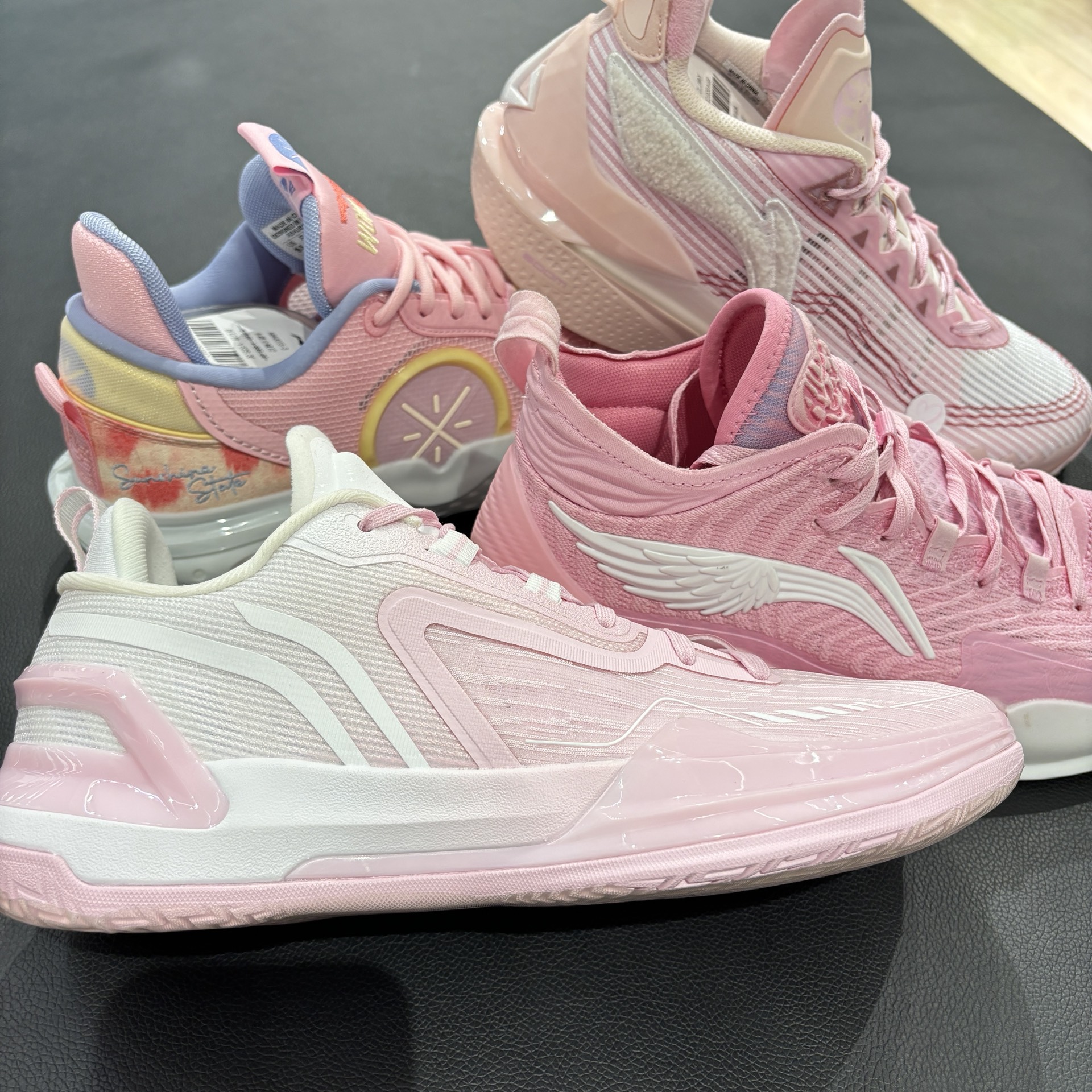 李宁篮球鞋粉色小小集合啦