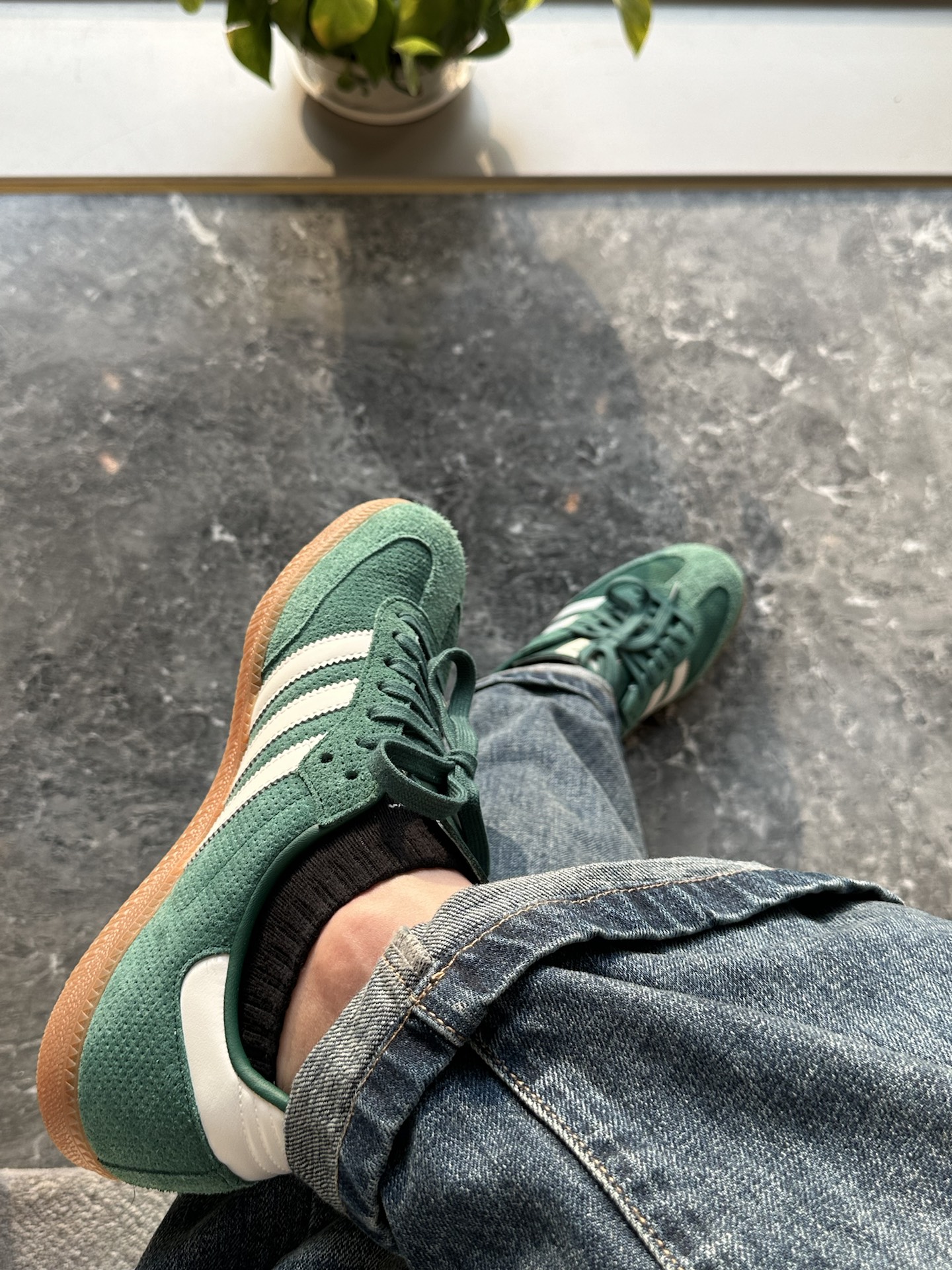 custom review-Adidas Originals SAMBA OG Устойчивые к истиранию низкие скейтборд-кроссовки Унисекс Зеленый Белый