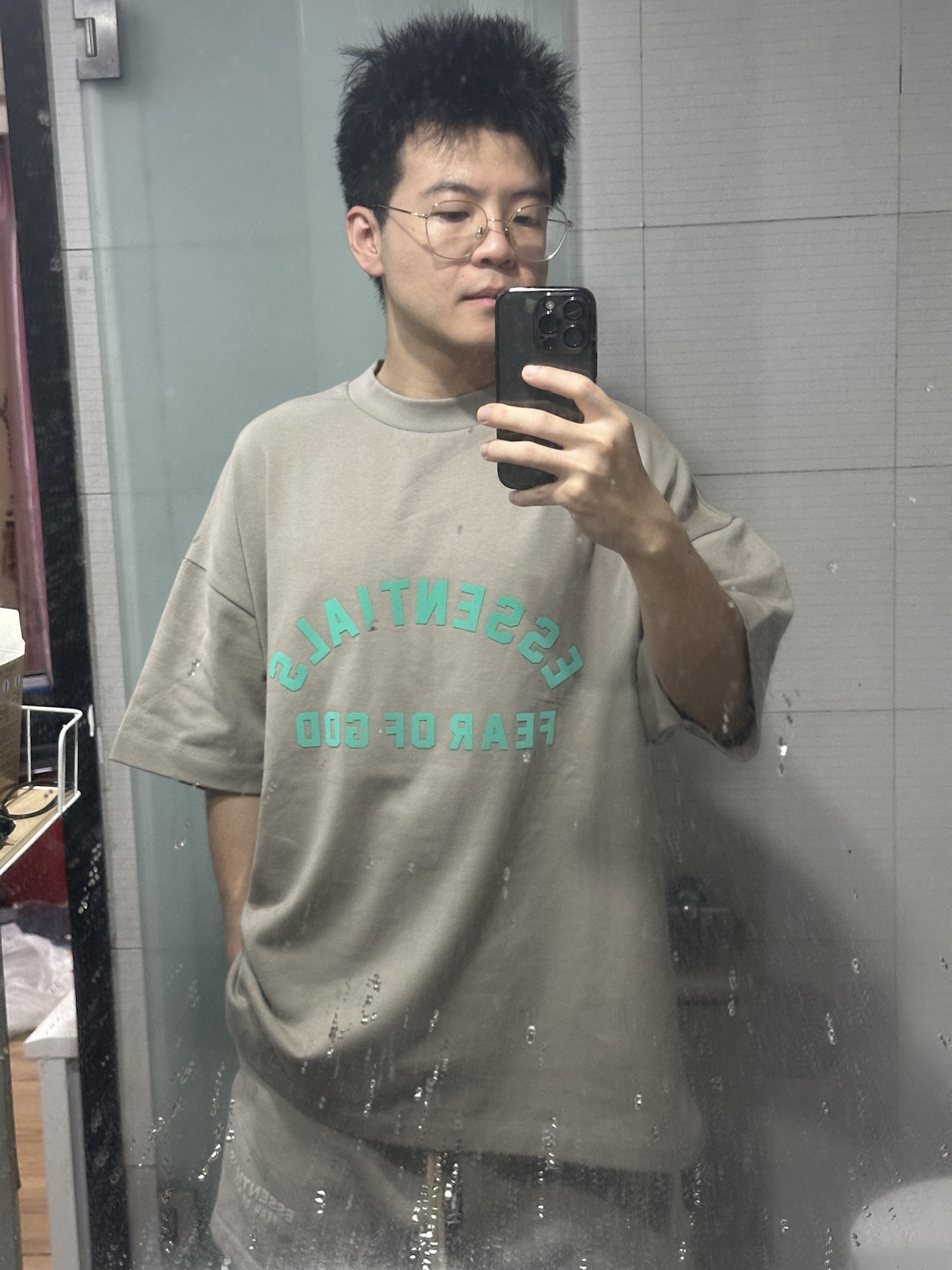 custom review-Fear of God Essentials SS24 Drop2 Crewneck T-Shirt T-Shirt Men's Grey