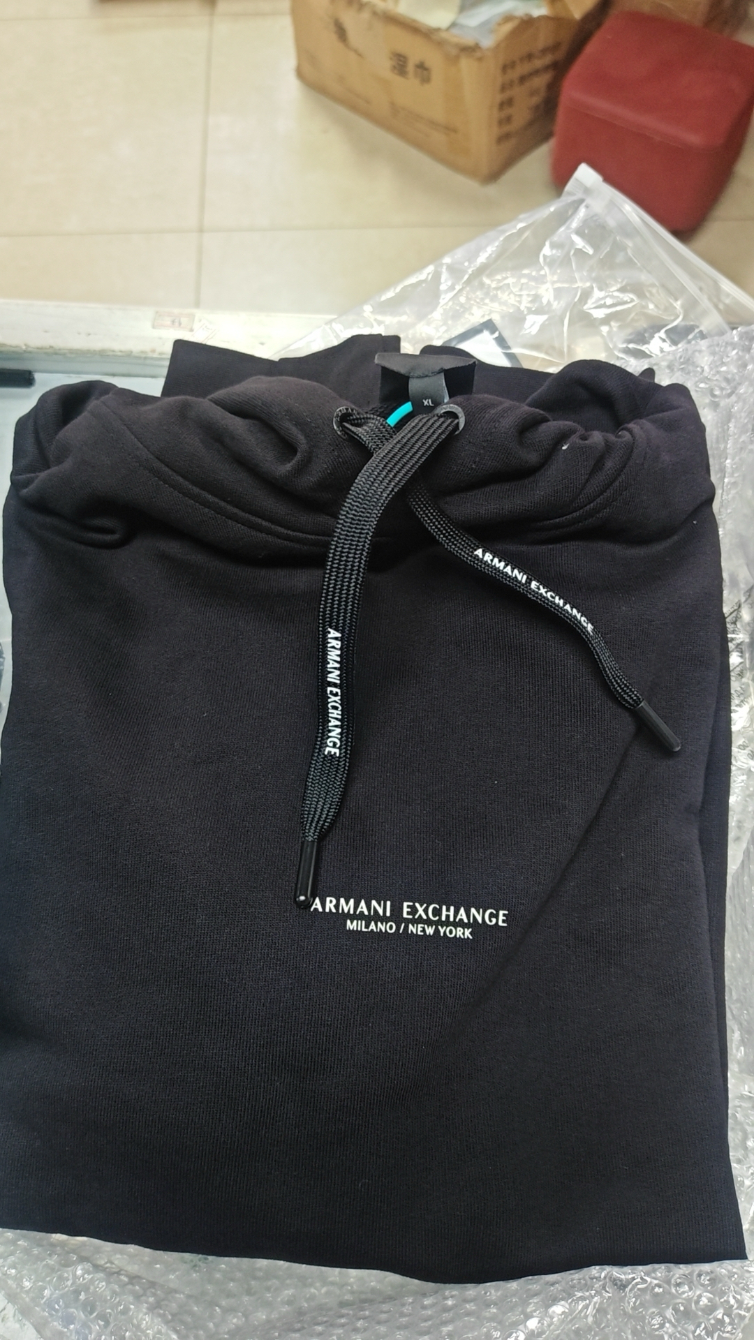 custom review-ARMANI EXCHANGEAE FW22 Толстовка Мужской Черный