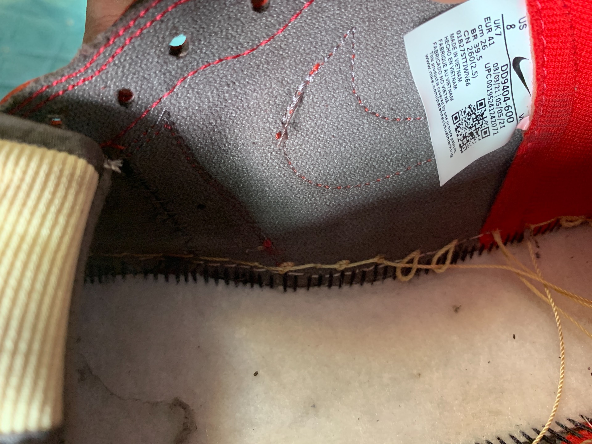 custom review-Nike Dunk High Топ Скейтборд Кроссовки Унисекс Серый Красный