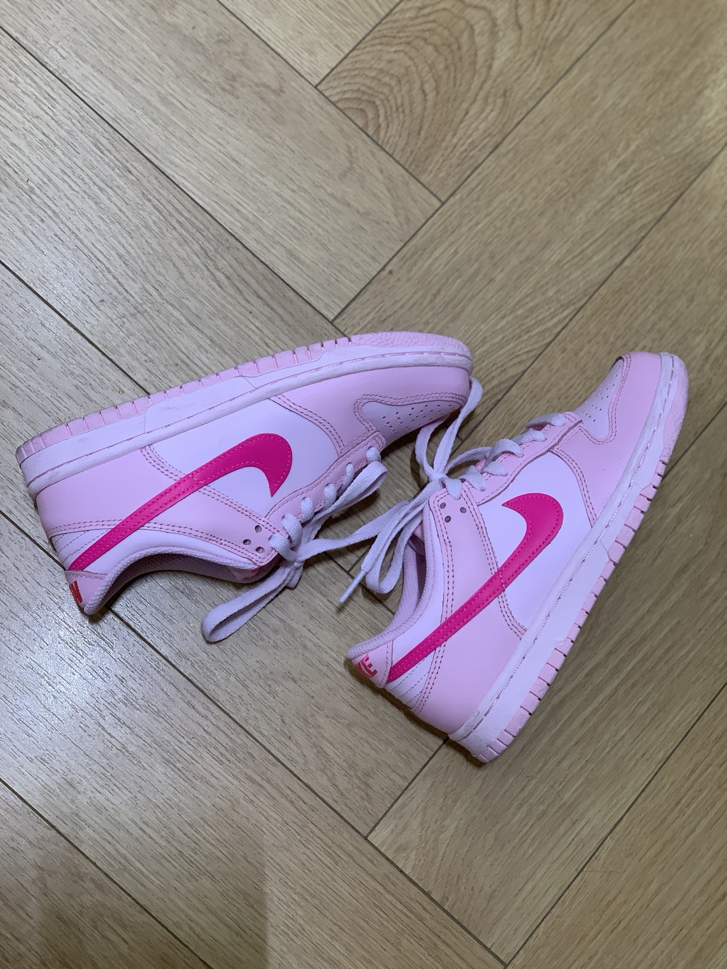 custom review-Nike Dunk Triple Pink Low Top Детские Скейтбординги Розовый