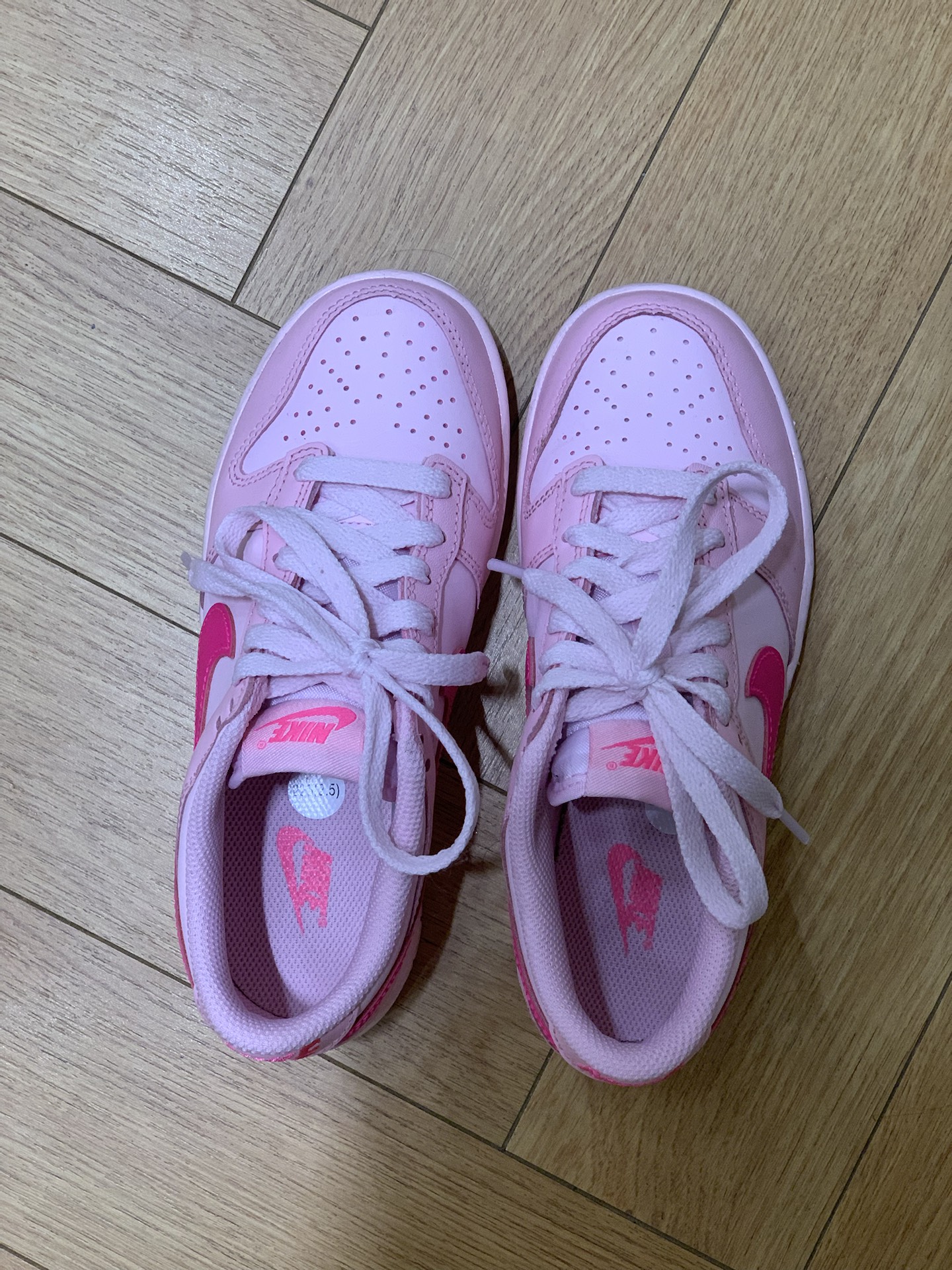 custom review-Nike Dunk Triple Pink Low Top Детские Скейтбординги Розовый