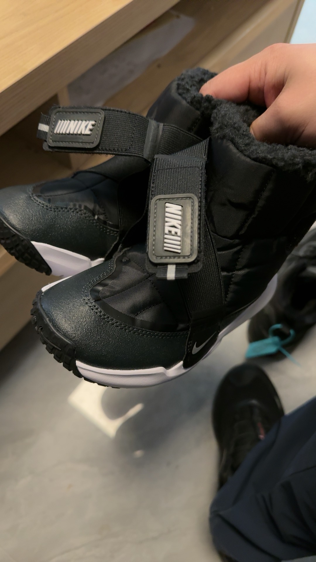 custom review-Nike Flex Advance Устойчивый к истиранию Водонепроницаемый Термический Детские ботинки Черные для детей 3-7 лет