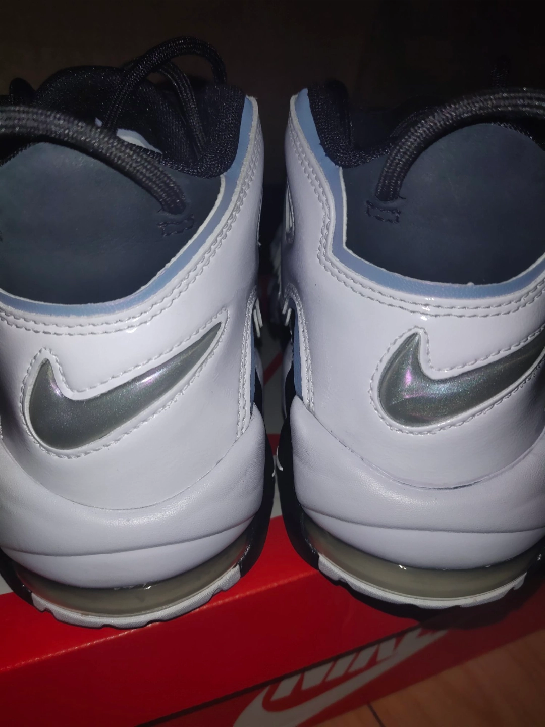 custom review-Nike Air More Uptempo Low Топ Винтажные баскетбольные кроссовки Унисекс Черный белый