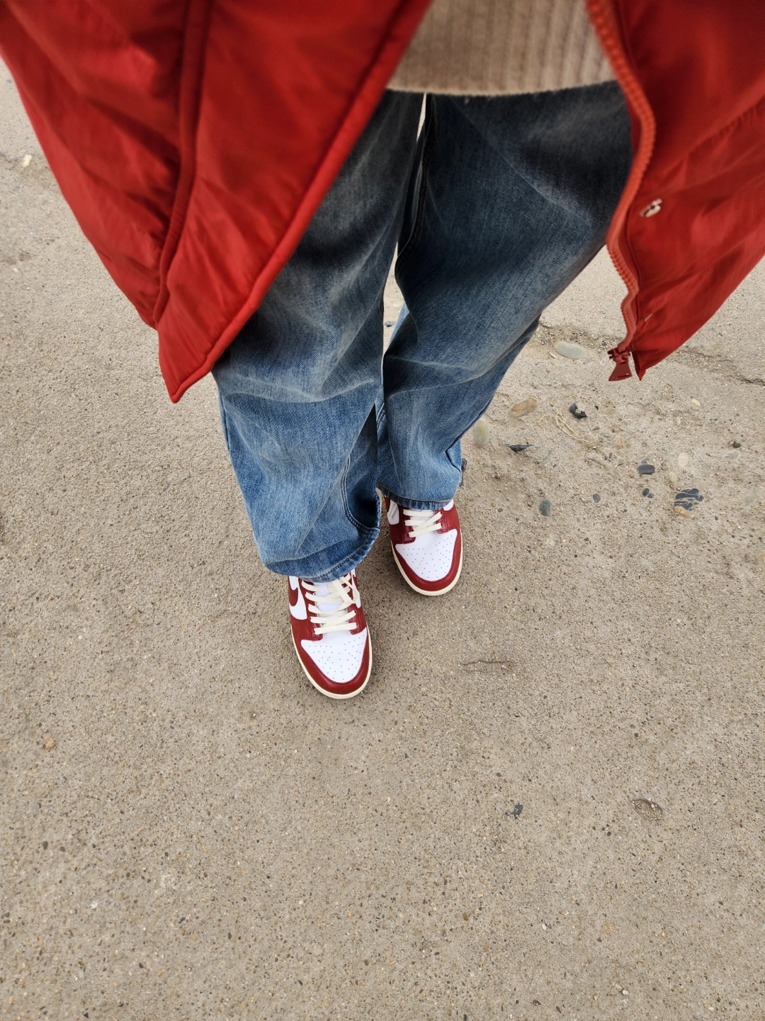 custom review-Nike Dunk Low Топ Скейтборд Кроссовки Женские Красный Белый