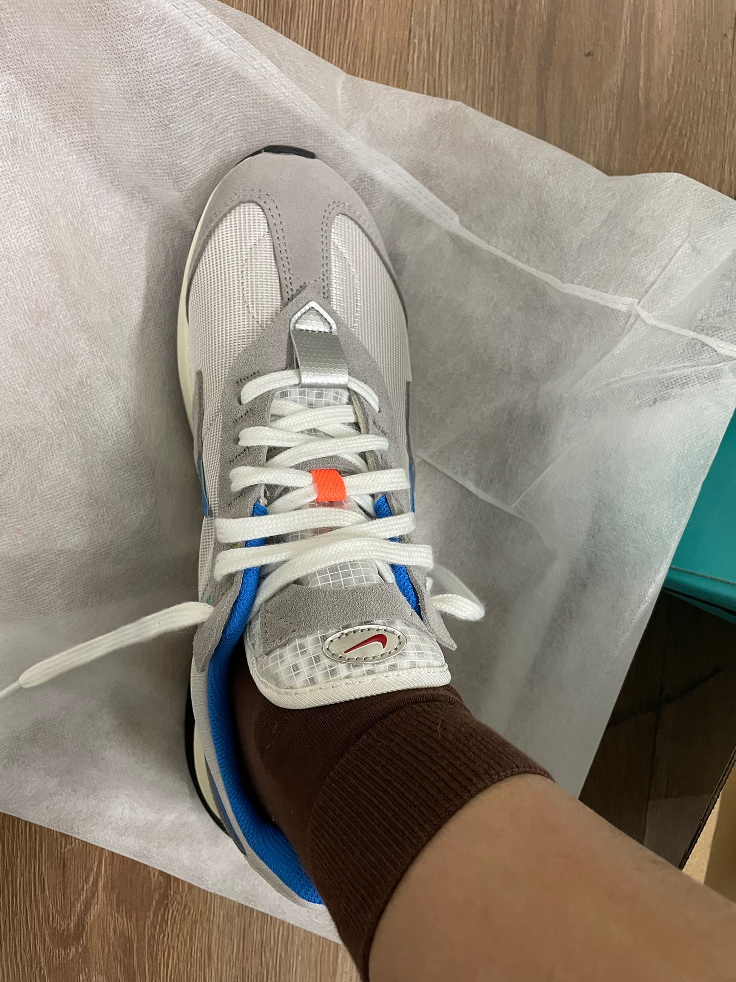 custom review-Nike Air Max Pre Day Устойчивый к истиранию Низкий Топ Повседневная обувь Унисекс Серый Синий