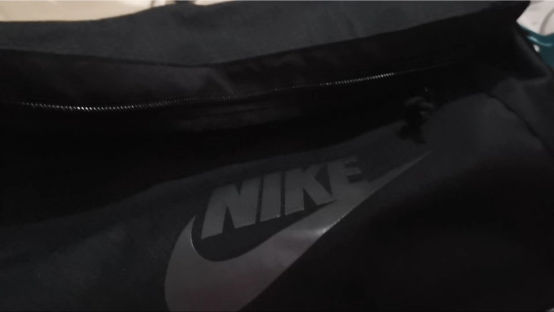custom review-Nike Полиэстер Курьерская Сумка Сумка через плечо Бананка Обычный Унисекс Чисто черный
