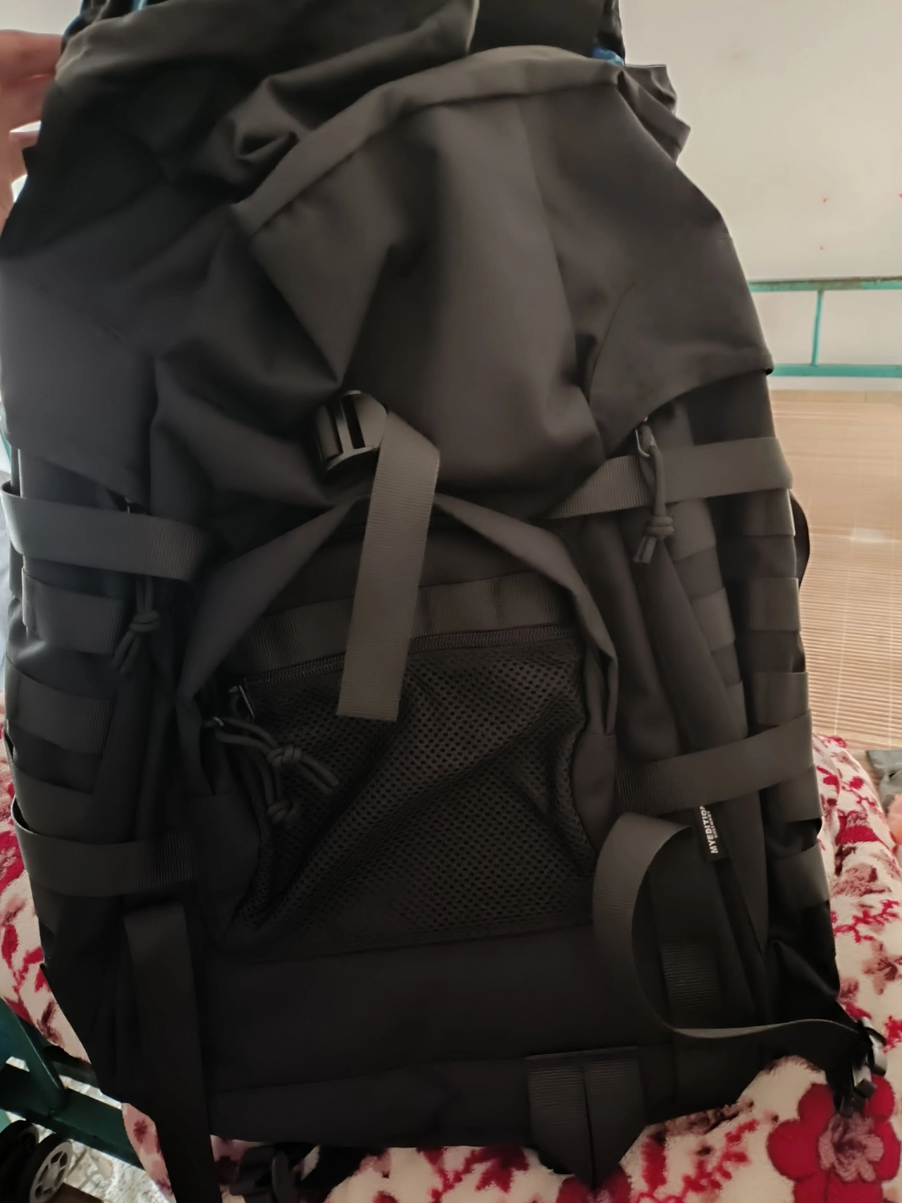 custom review-MYEDITION Альпинистский рюкзак для активного отдыха объем около 60 л сумка на открытом воздухе материал оксфорд черный