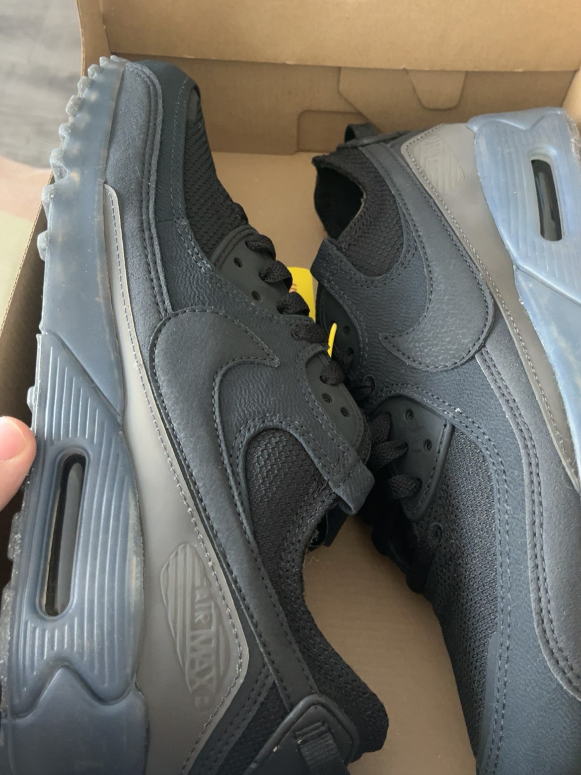 custom review-Nike Air Max 90 Low Топ Повседневные Беговые Кроссовки Мужские Черные