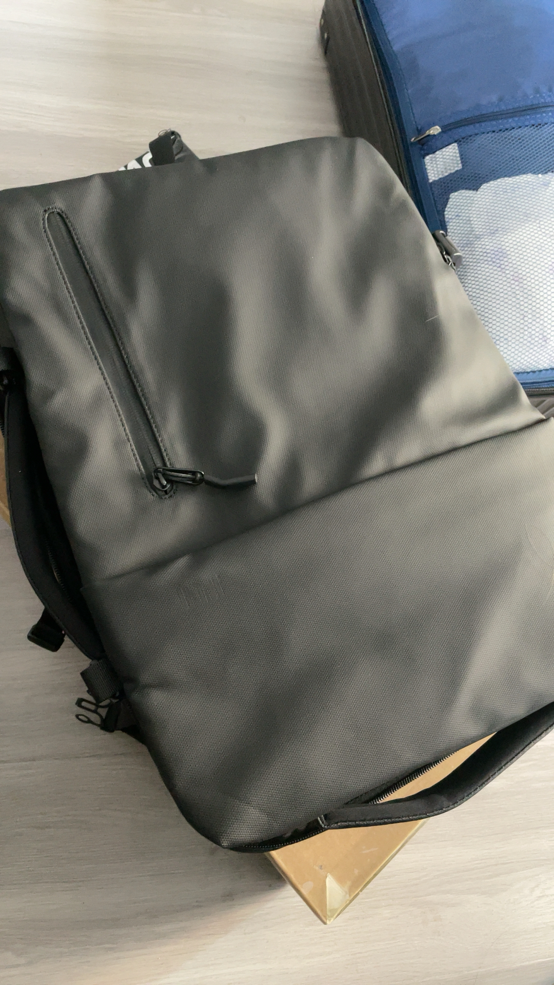 custom review-HLA Кожа Мембрана Дорожная Сумка Дорожная Сумка Рюкзак Большой Мужской Черный Серый