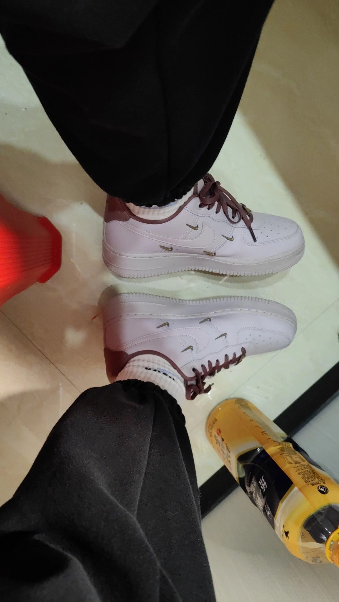 custom review-Nike Air Force 1 Low Топ Скейтборд Кроссовки Женские Белые Красные