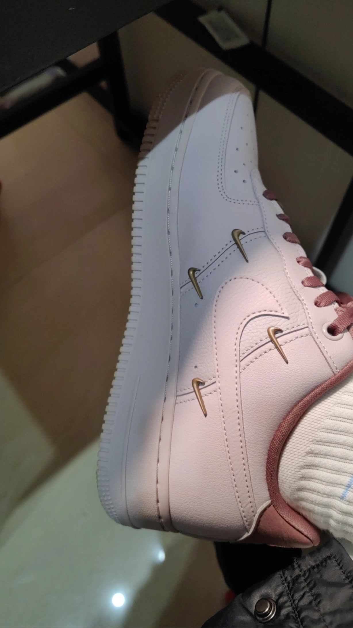 custom review-Nike Air Force 1 Low Топ Скейтборд Кроссовки Женские Белые Красные