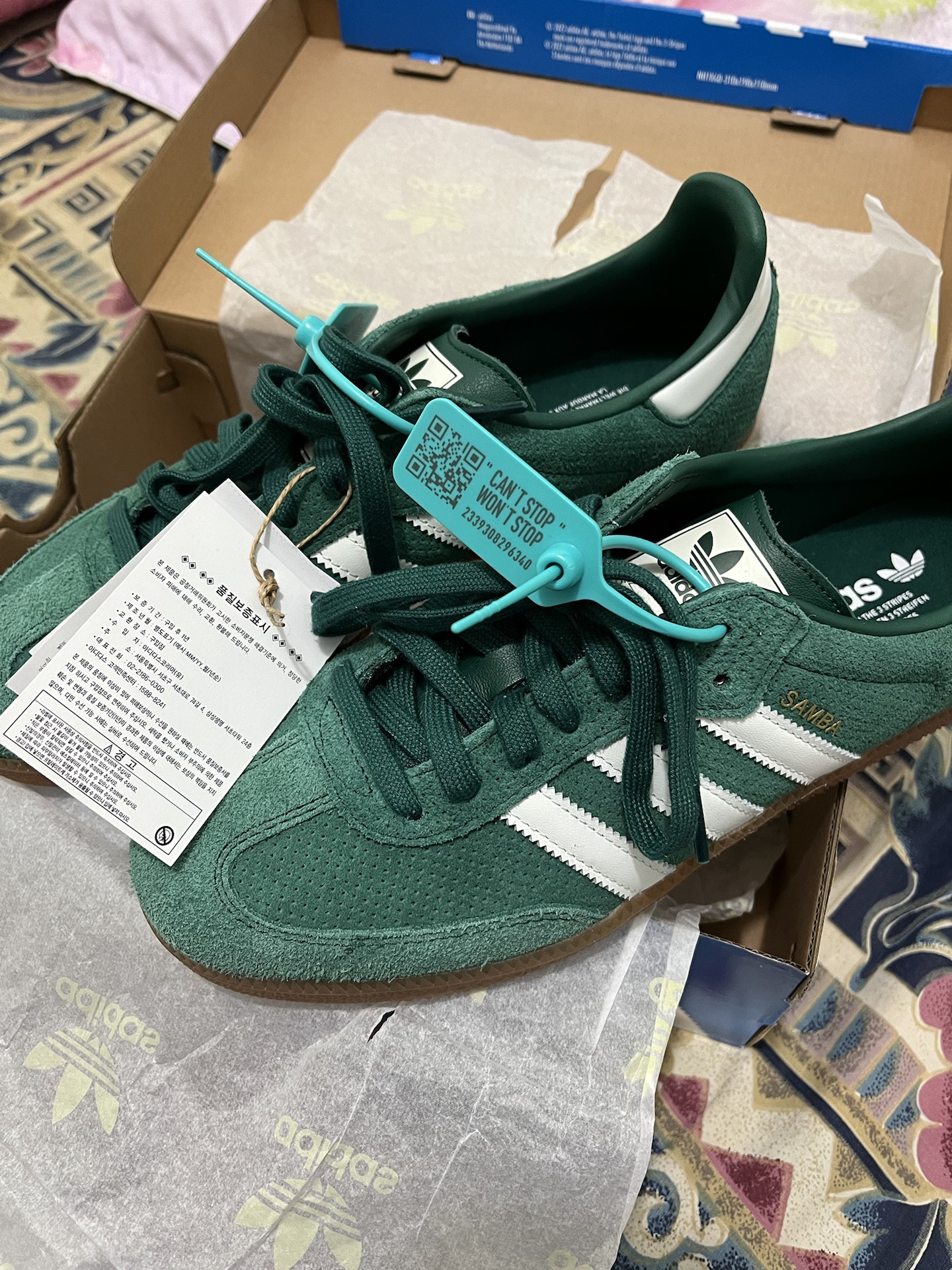 custom review-Adidas Originals Samba Og Collegiate Green Gum