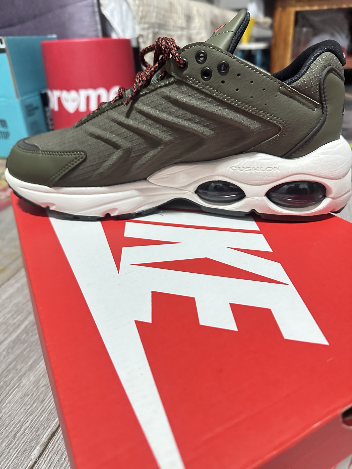 custom review-Nike Air Max TW Low Топ Повседневная обувь Мужская Зеленая