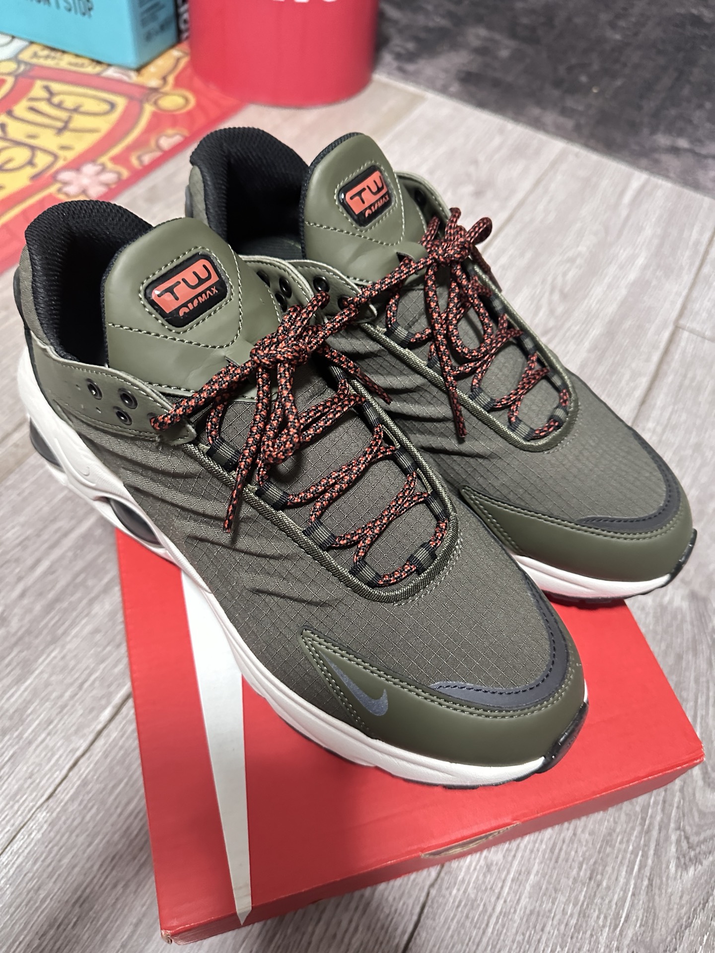 custom review-Nike Air Max TW Low Топ Повседневная обувь Мужская Зеленая