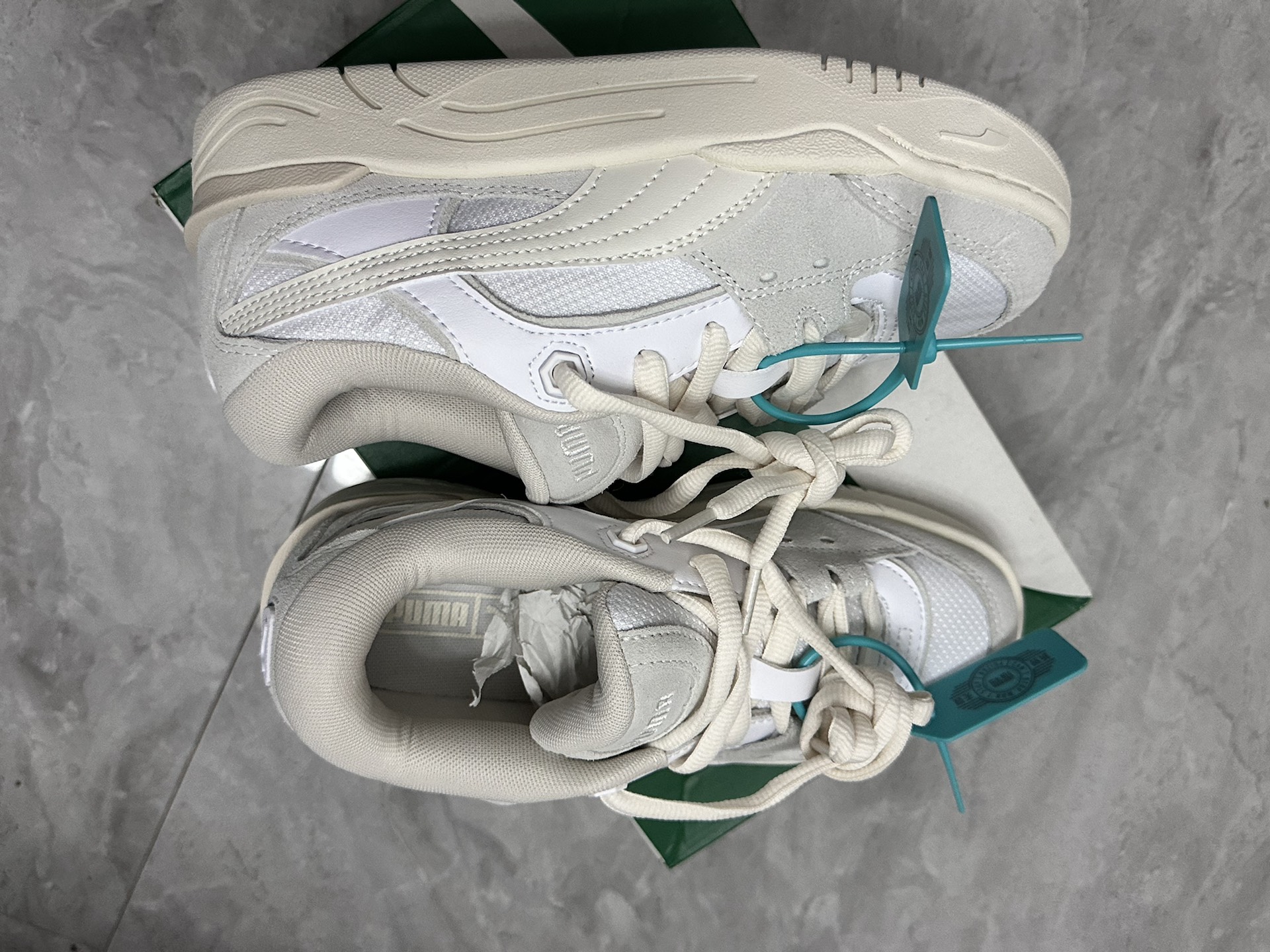 custom review-PUMA 180 Low Топ Скейтборд Кроссовки Унисекс Белый Серый