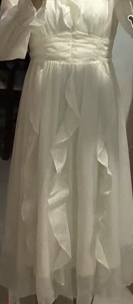 custom review-FLIM Длинное платье с длинными рукавами для женщин абрикосового цвета