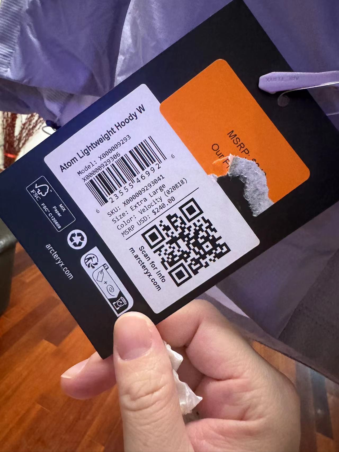 custom review-Arcteryx ATOM LIGHTWEIGHT HOODY Пуховая куртка Женская