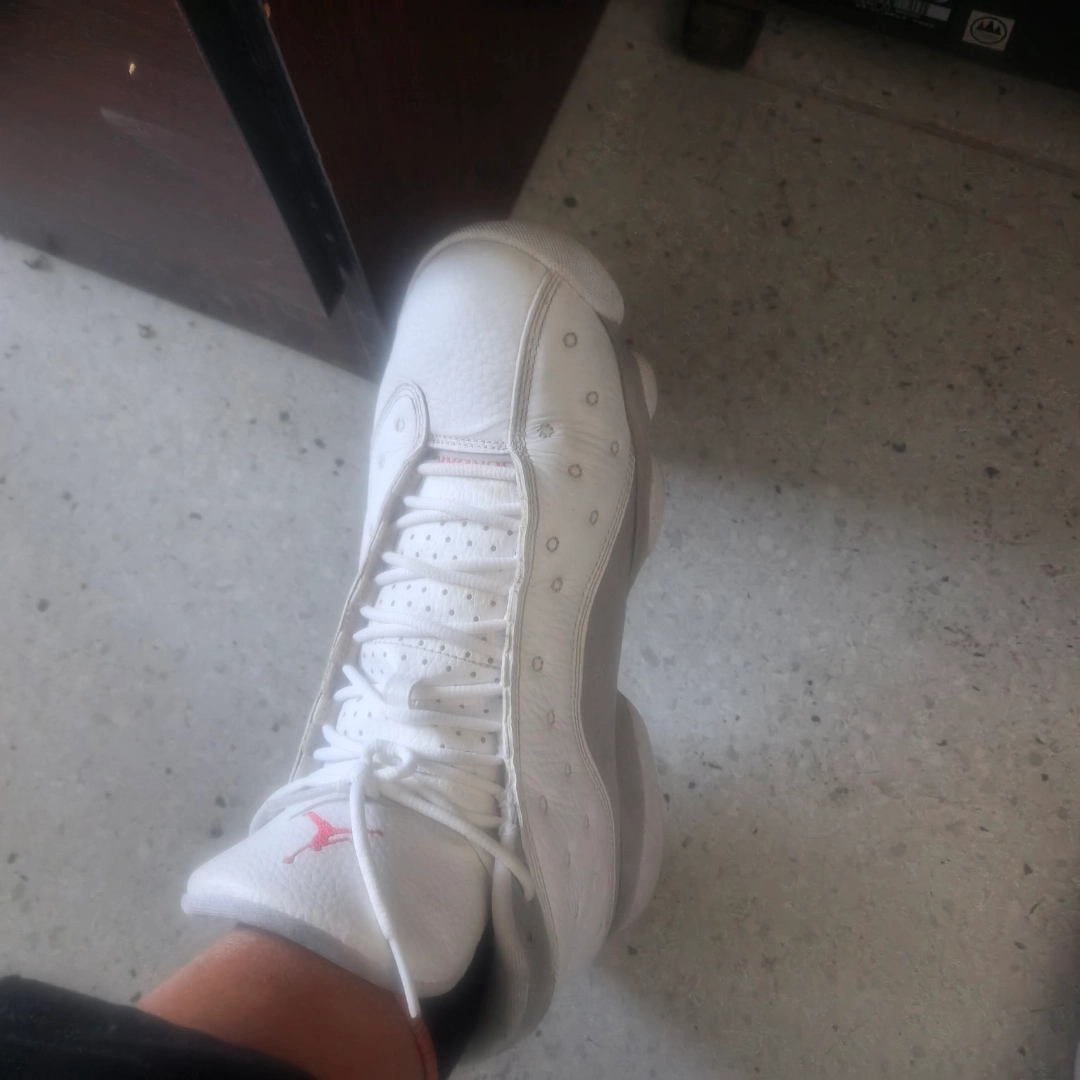 custom review-Jordan Air Jordan 13 'Волк GREY' MID Топ Винтажные баскетбольные кроссовки Мужской Белый Серый