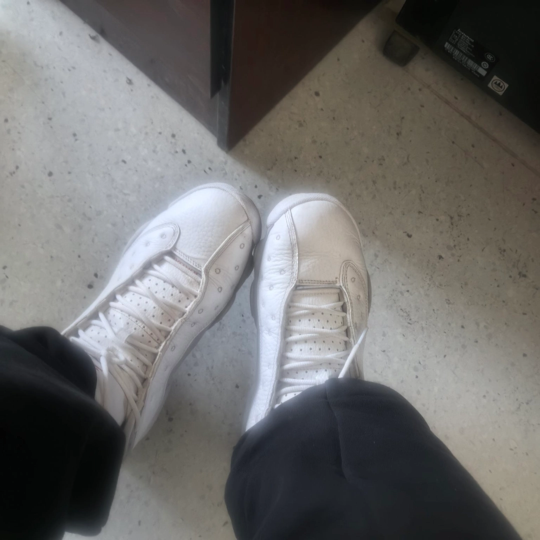 custom review-Jordan Air Jordan 13 'Волк GREY' MID Топ Винтажные баскетбольные кроссовки Мужской Белый Серый