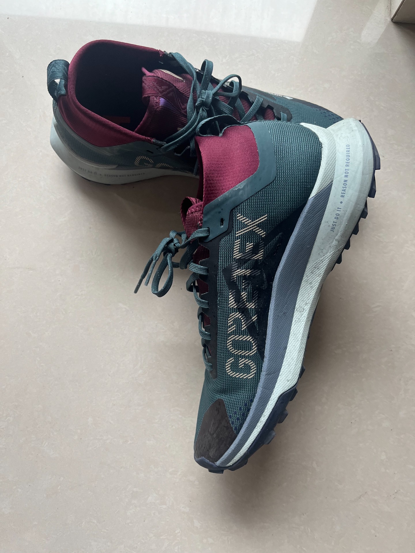 custom review-Nike Pegasus Trail 4 Устойчивый к истиранию Дышащие Низкие Кроссовки для бега по пересеченной местности Мужские Темно-зеленые