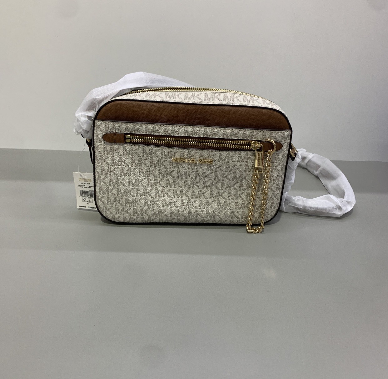 custom review-MICHAEL KORS с коровьей кожей и сумка для камеры из ПВХ сумка через плечо большая женская сумка ванильный цвет