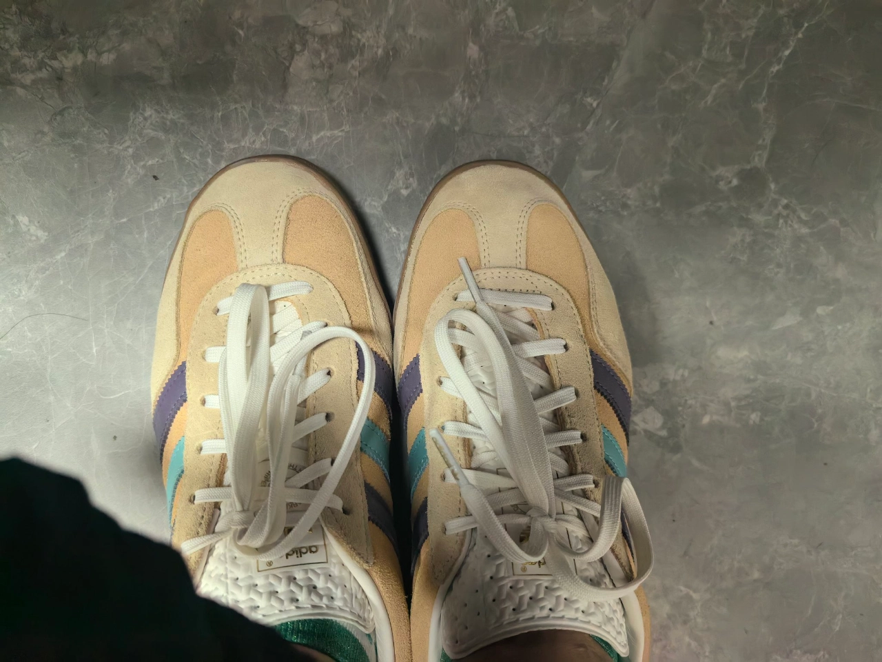 custom review-Adidas Originals Gazelle Аbrasion Resistant Баланс Низкие Кроссовки для скейтбординга Унисекс Желтый Rice Фиолетовый