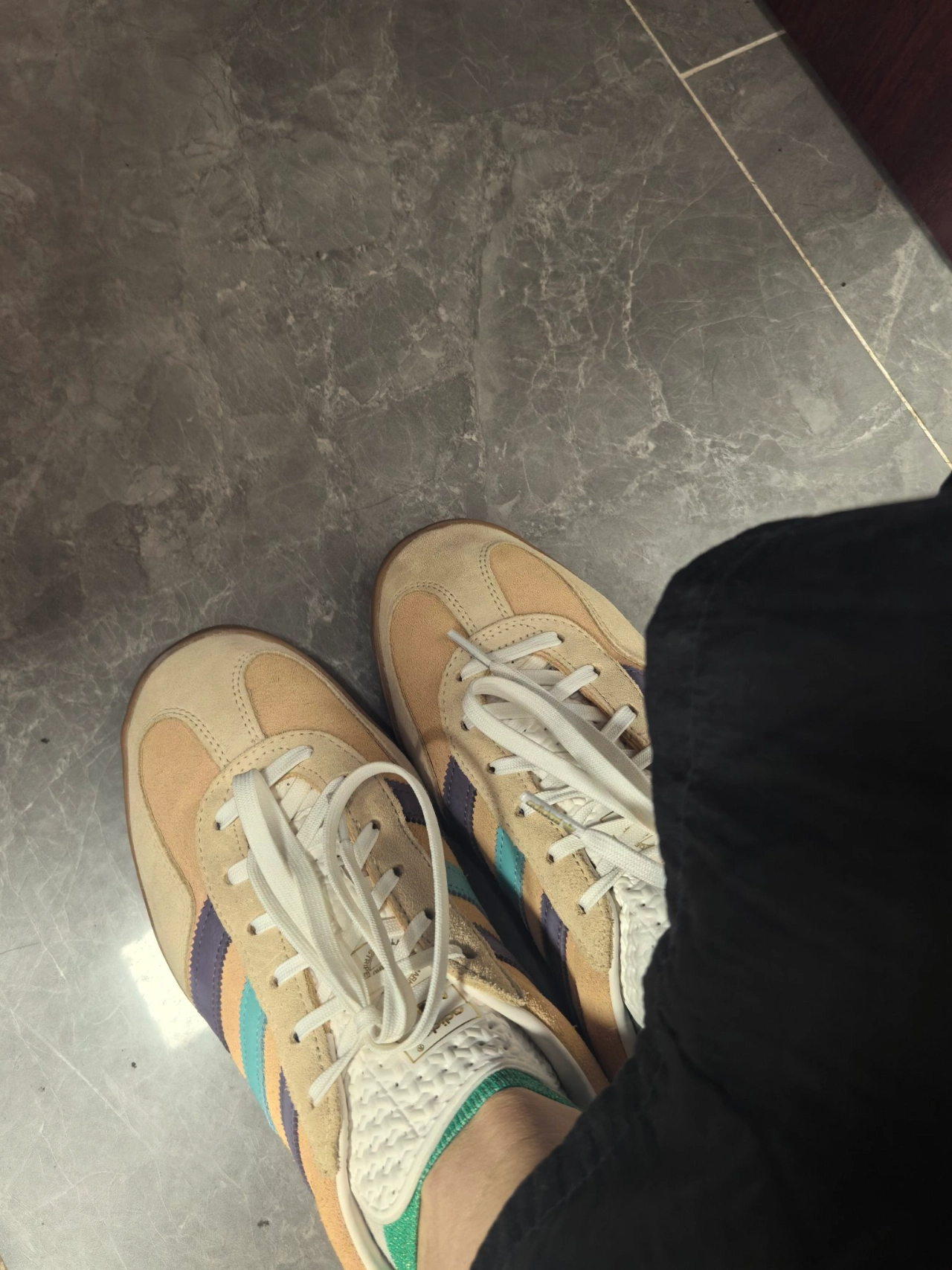 custom review-Adidas Originals Gazelle Аbrasion Resistant Баланс Низкие Кроссовки для скейтбординга Унисекс Желтый Rice Фиолетовый