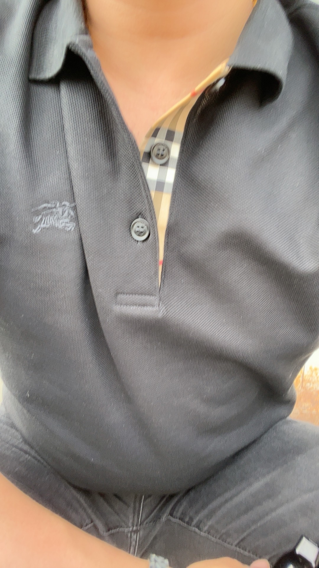 custom review-Burberry SS23 Поло Мужское Черное 80675821