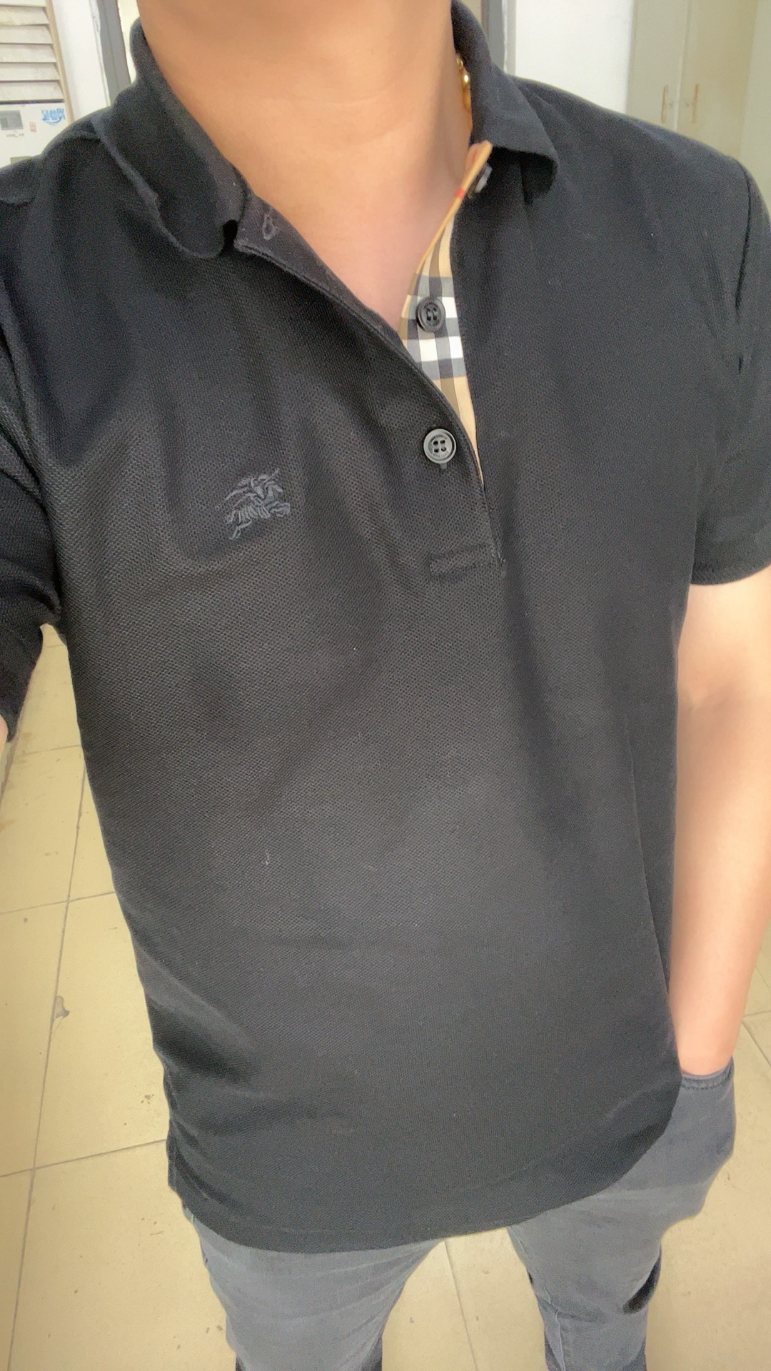 custom review-Burberry SS23 Поло Мужское Черное 80675821