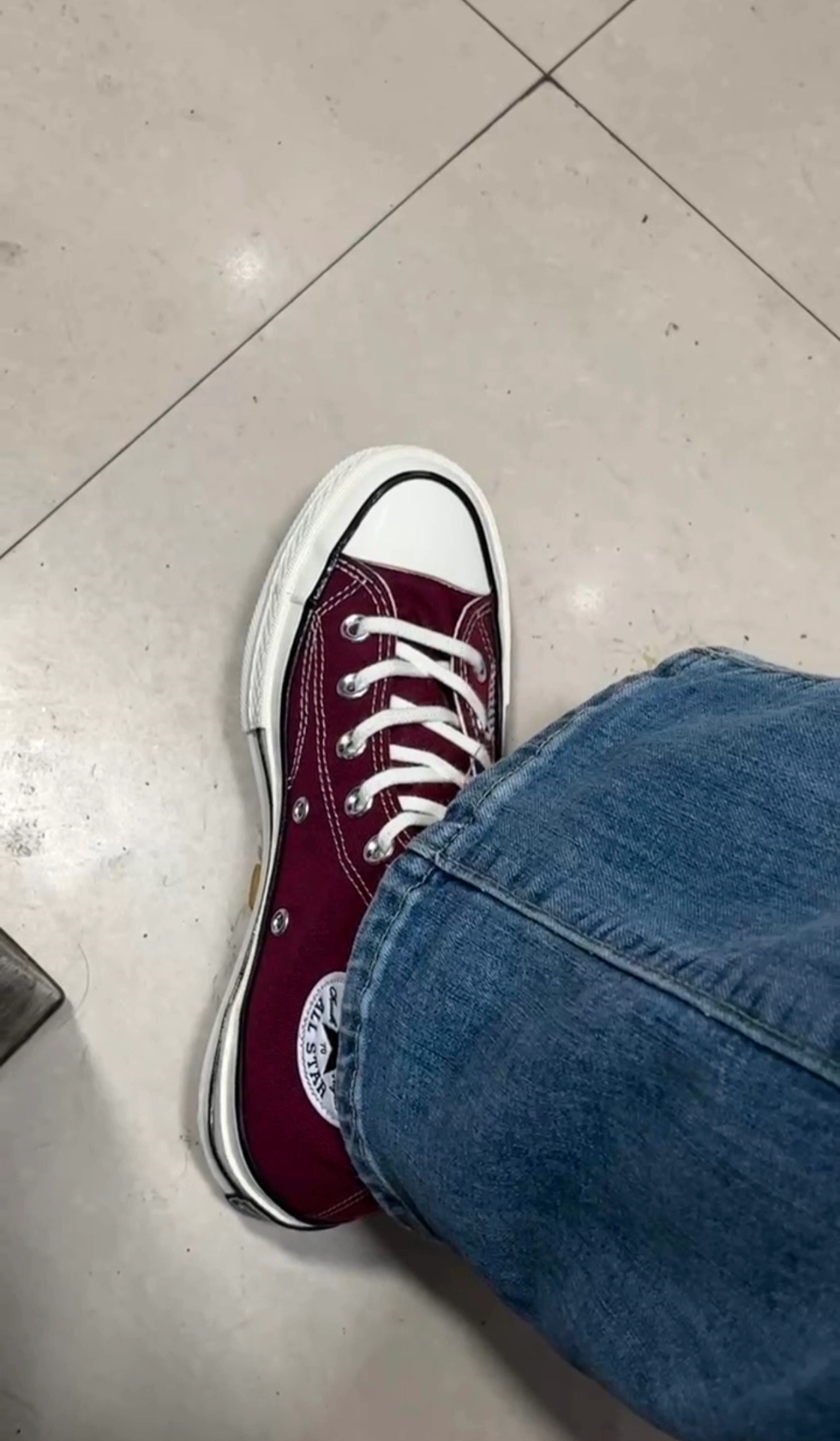 custom review-Конверс 1970s Износостойкие Дышащие Высокие Кеды Унисекс Темно-фиолетовый Красный