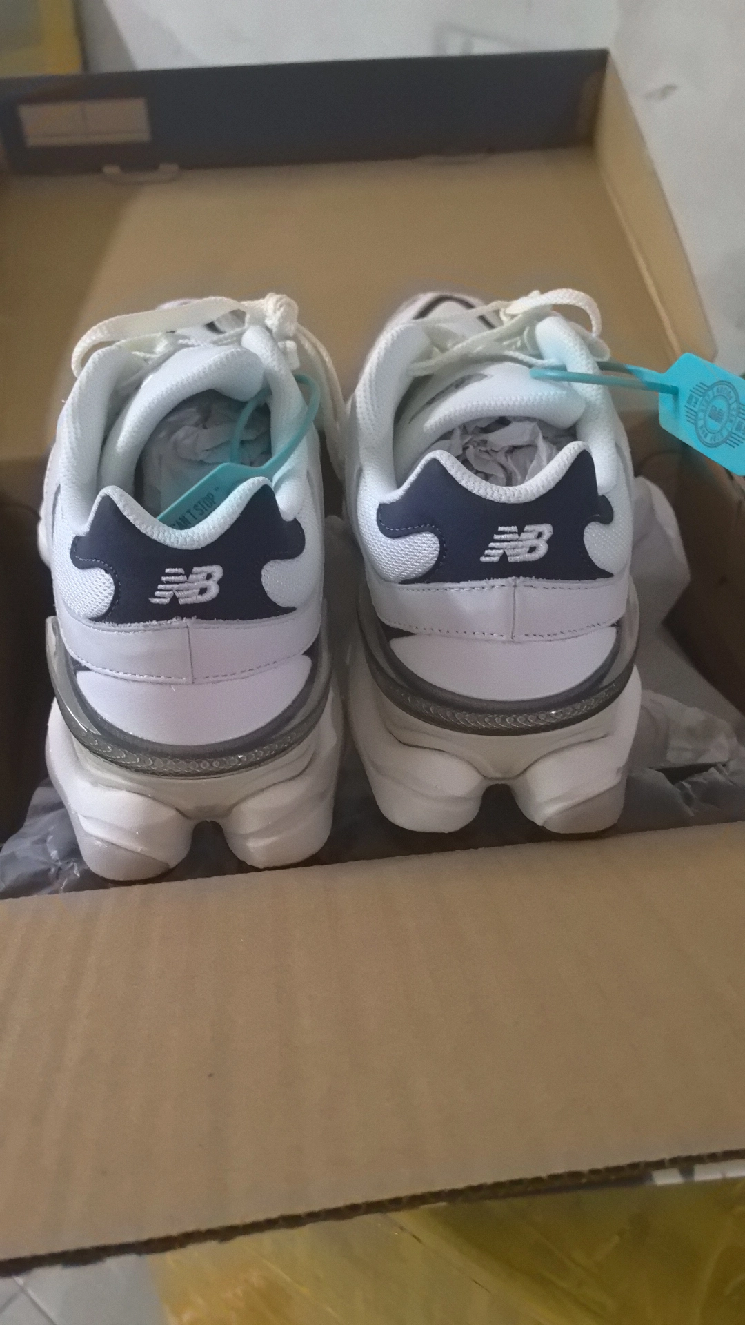 custom review-New Balance NB 9060 Амортизаторы Slip-resistant Низкий Топ Повседневная обувь Унисекс Белый Синий