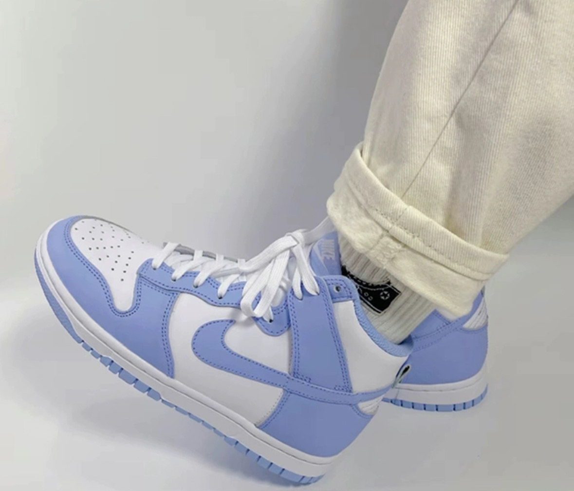 custom review-Nike Dunk High 'Алюминия' Высокие Кроссовки для скейтбординга Женские Небесно-голубой