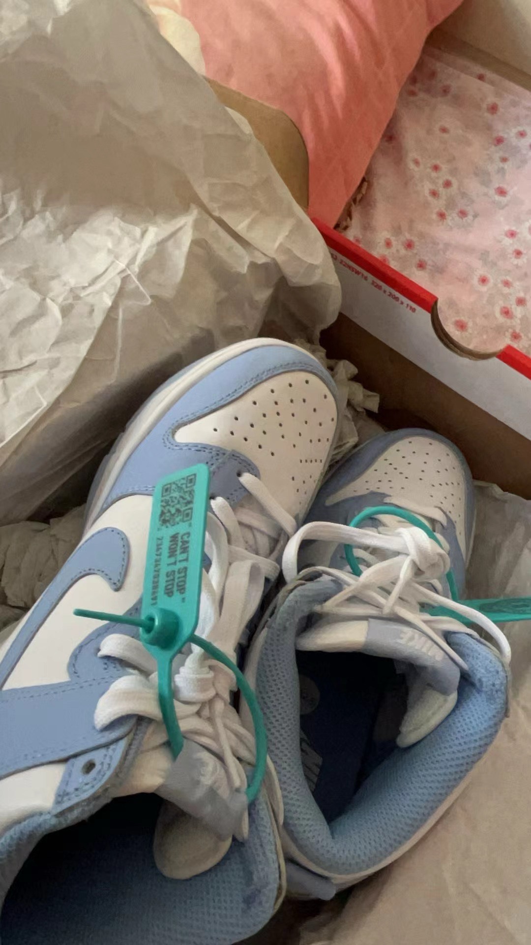 custom review-Nike Dunk High 'Алюминия' Высокие Кроссовки для скейтбординга Женские Небесно-голубой