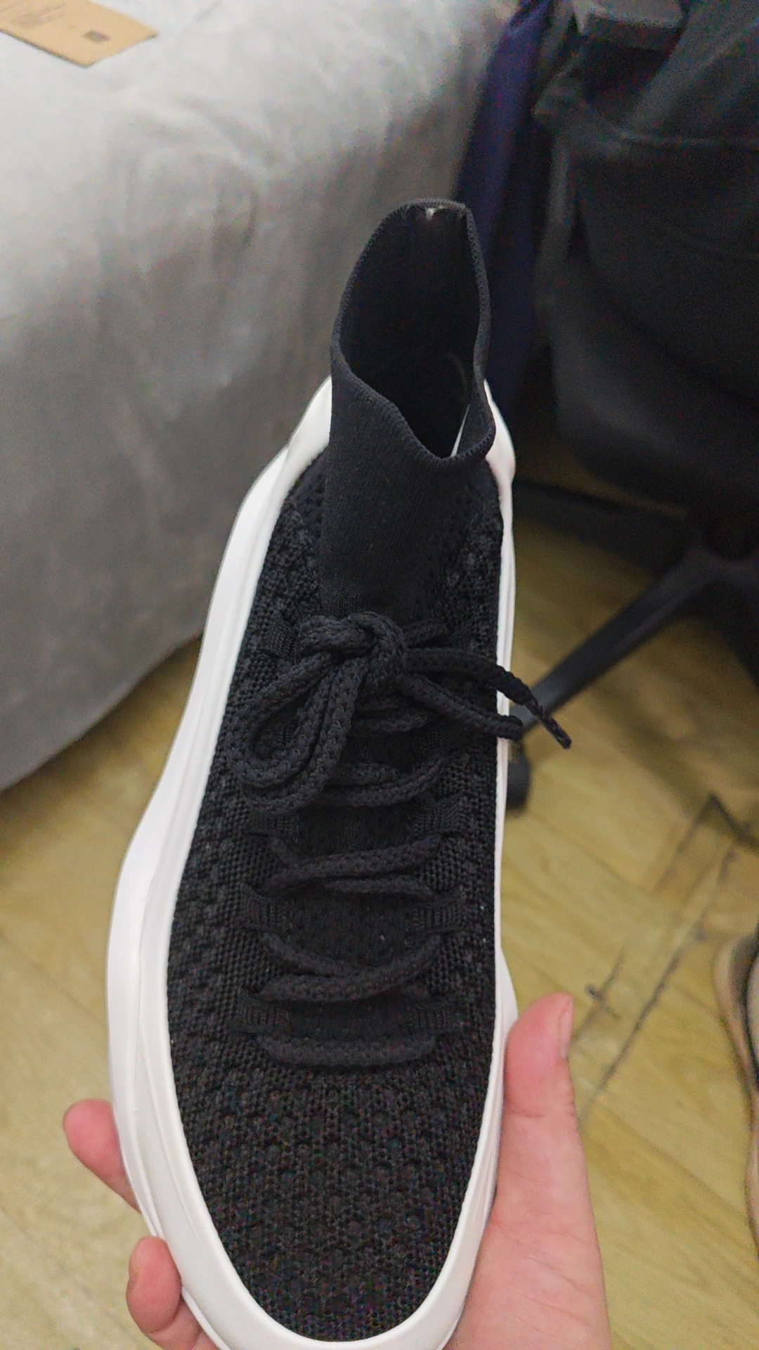 custom review-EQUALIZER Баскетбольные кроссовки Высокие Призрачный черный/Дьявол Белый Унисекс