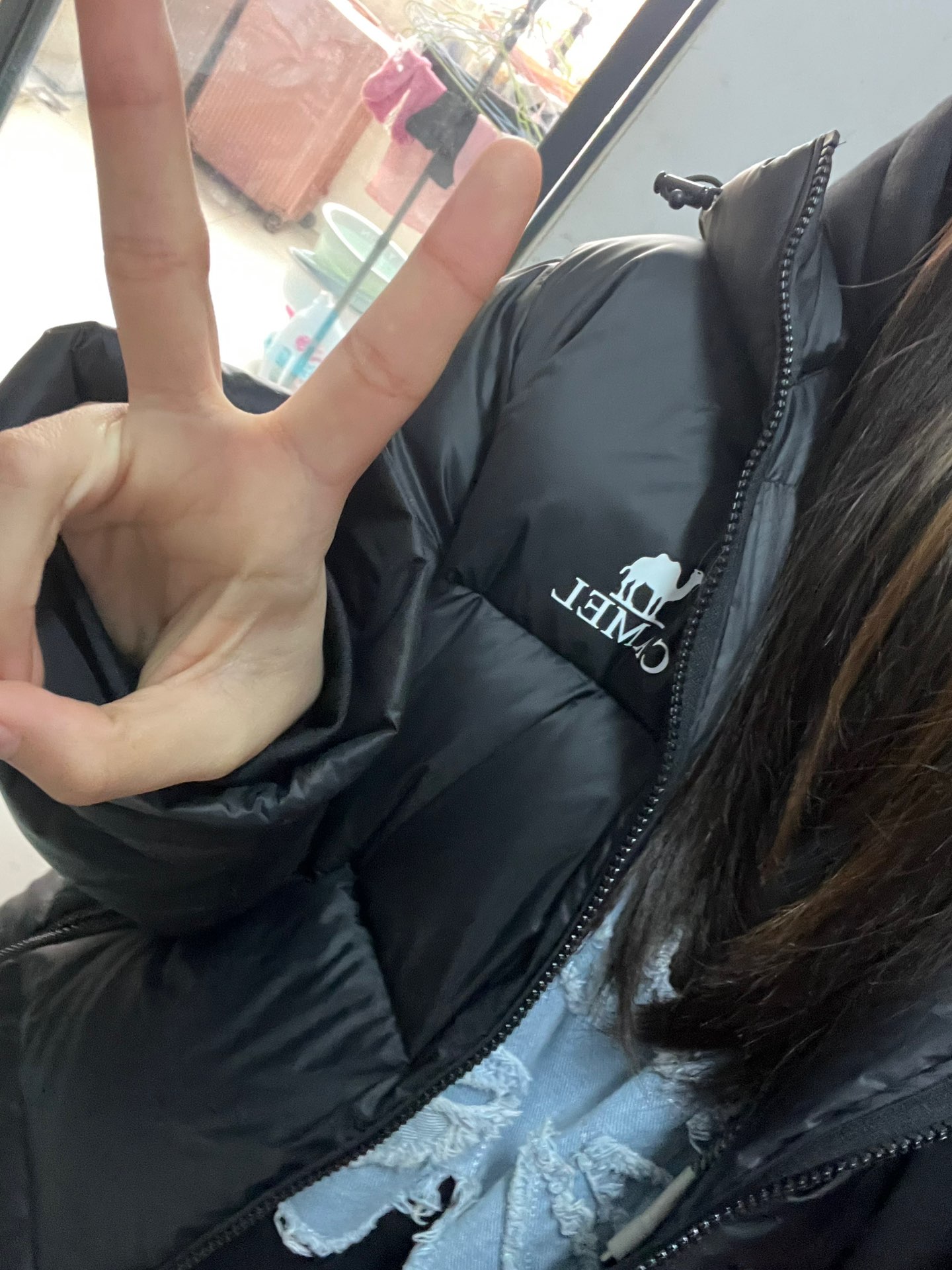 custom review-CAMEL Цветовой блок Пэчворк Термический Устойчивый к холоду Удобный Мягкий Анти-пиллинг С капюшоном Наполнитель Пух Унисекс