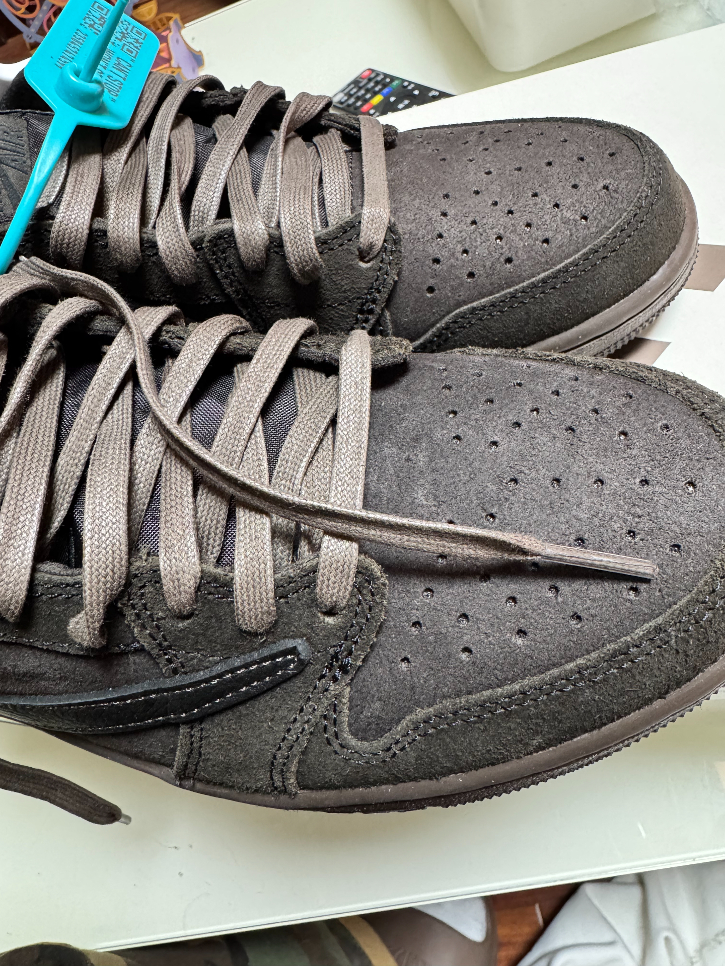 custom review-Travis Scott x Jordan Air Jordan 1 Износостойкий Дышащий Низкий Топ Винтажные Баскетбольные Кроссовки Унисекс Черный Коричневый