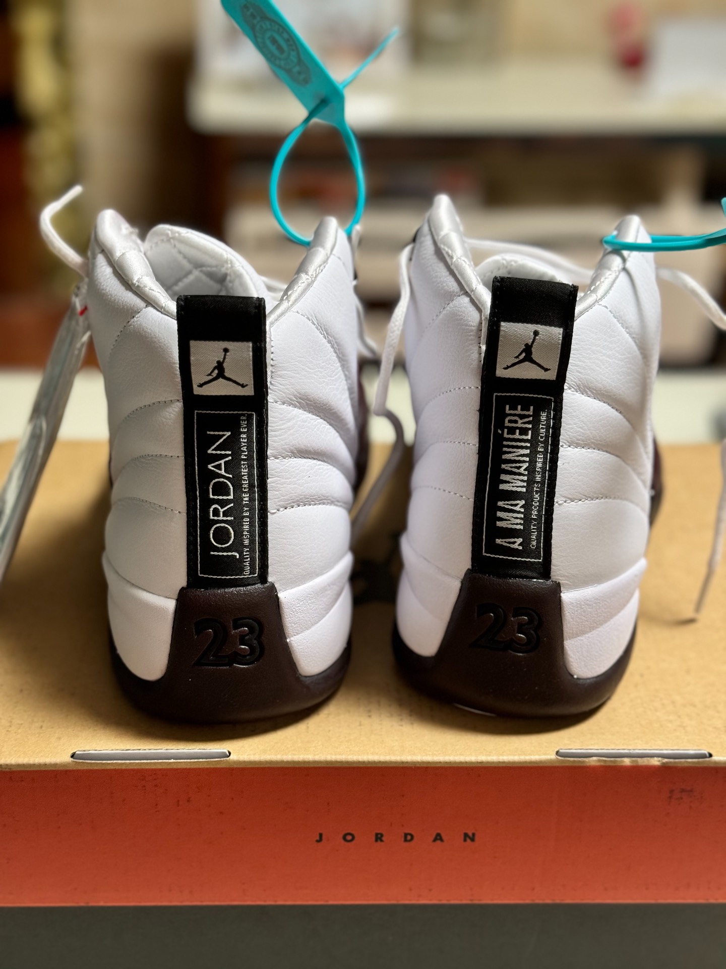 custom review-JORDAN 12 Retro Sp A Ma Maniére White Women's