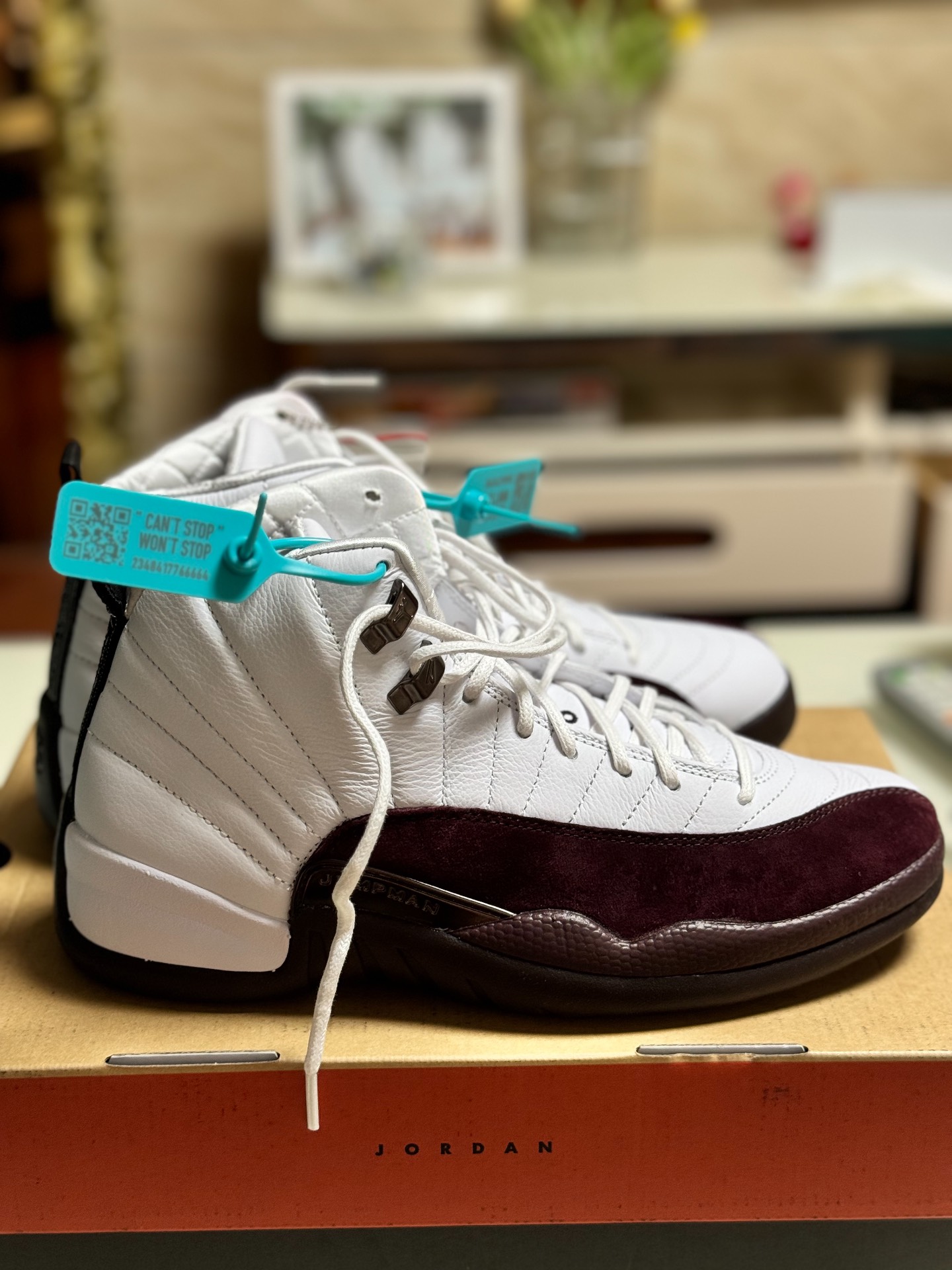 custom review-JORDAN 12 Retro Sp A Ma Maniére White Women's